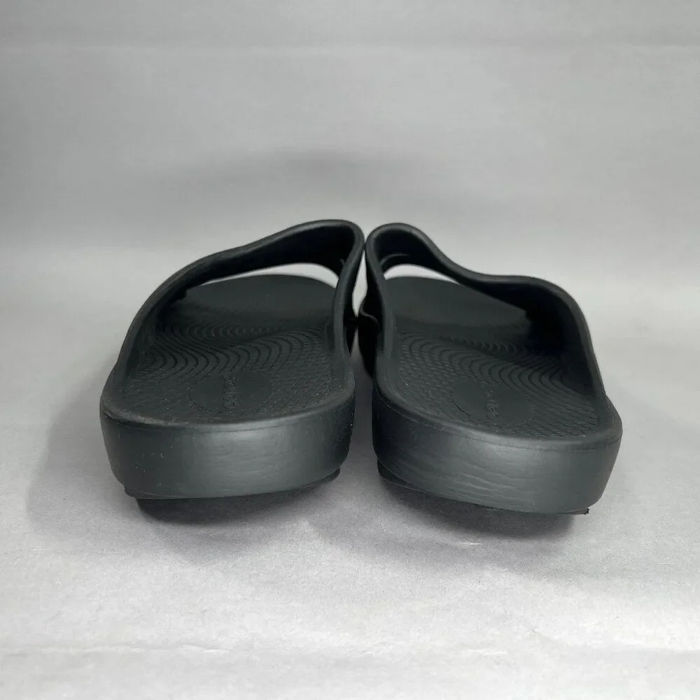 Oofos OOahh‎ Sandals Men's Size 10 Black Running Recovery Active Beach Slides